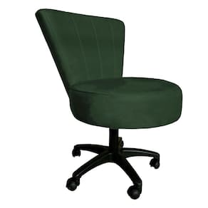 Cadeira Mocho Costurado Elegância Veludo Base Giratória - Pallazio Verde