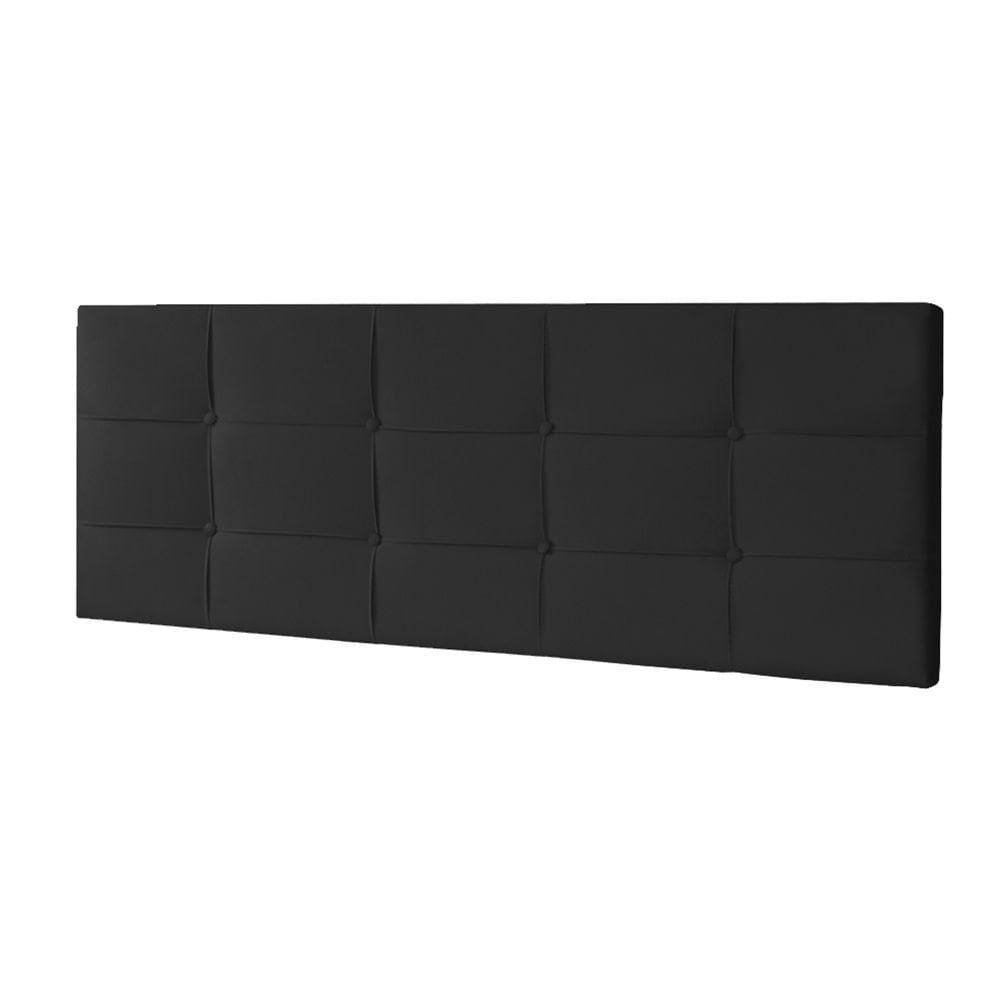 Cabeceira Painel Casal 1,40m Roma Suede Preto