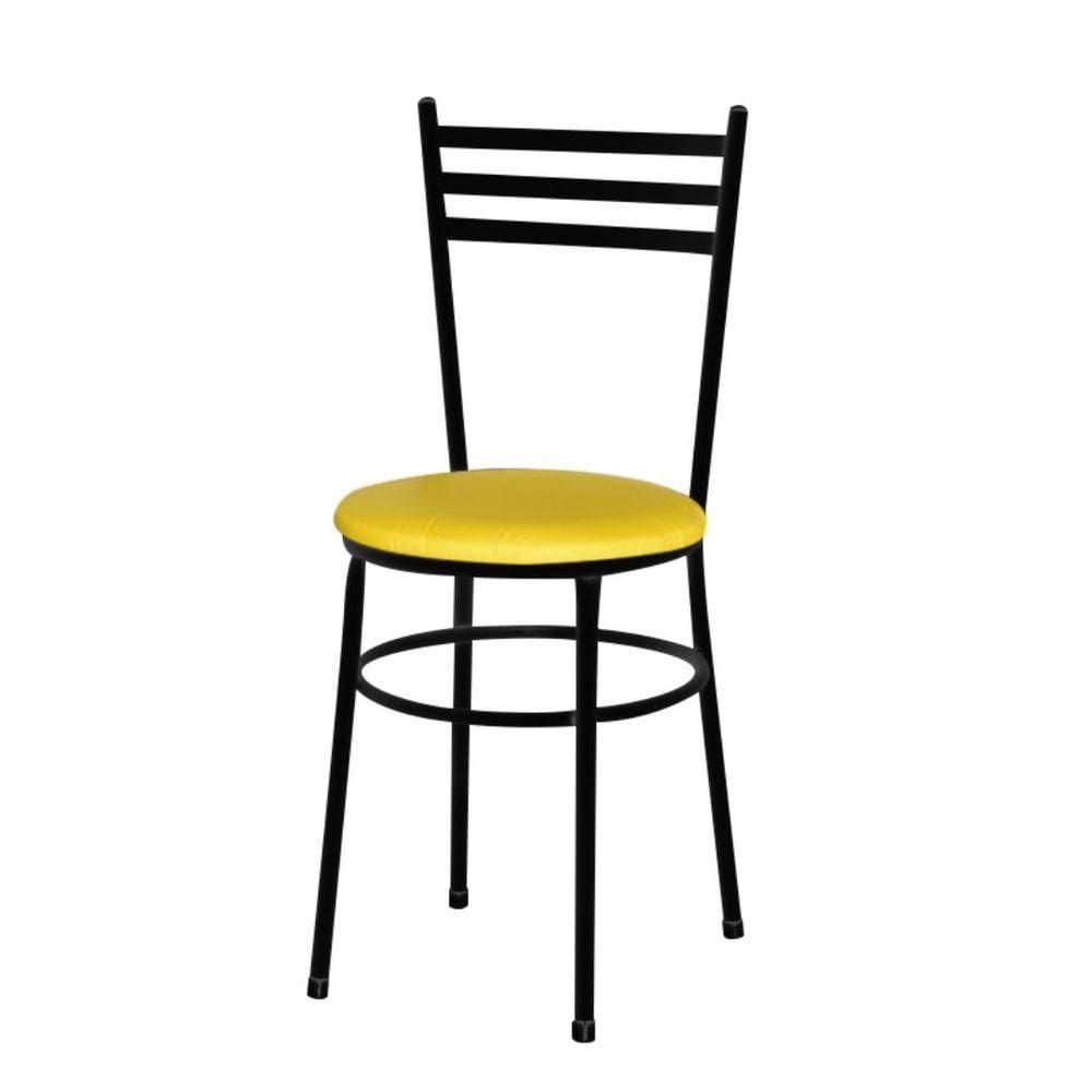 Cadeira Para Mesa Epoxi Preta Cor:amarelo