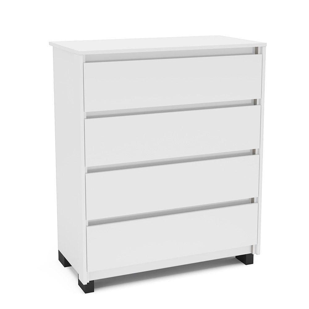 Cômoda Coimbra Em Mdp 4 Gavetas Politorno Branco
