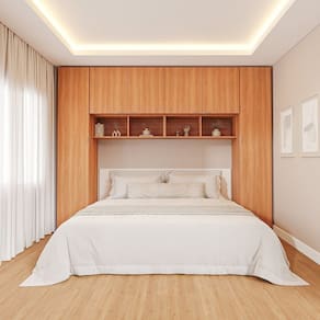Guarda-roupa Modulado 6 Portas 6 Peças Hera Cabecasa Madeiramadeira Louro/Cinza