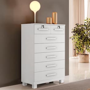 Cômoda New Barcelona 7 Gavetas Benetil Cor:branco