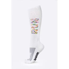 Meia HUPI Run Colors Branca Longa