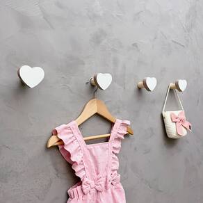 4 Ganchos de parede coração infantil decoração baby 4Cabb15c