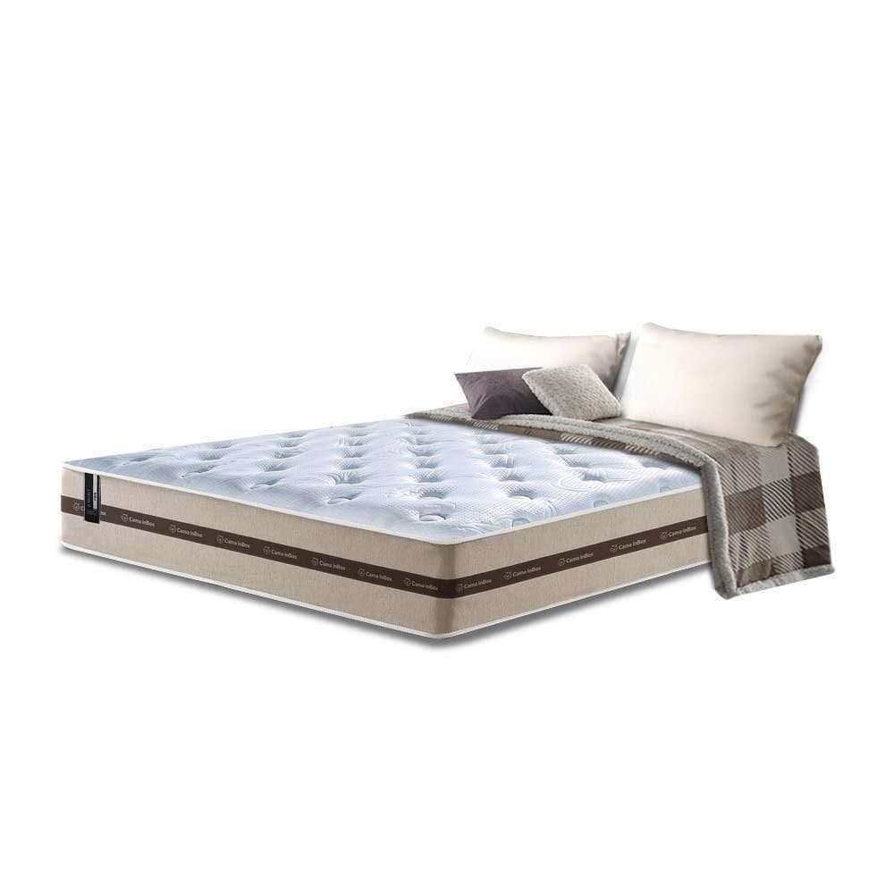 Colchão De Molas Ensacadas King Cama Inbox Smart 193x203x22 Bege