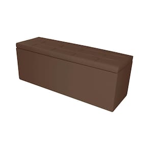 Calçadeira Recamier Baú Queen 1,60m Roma Corano - Pallazio Cor Marrom