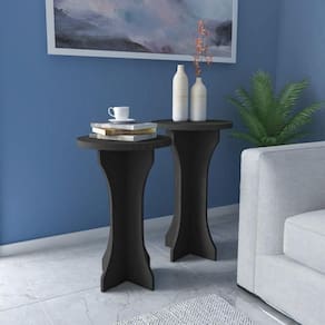 Conjunto Mesas Apoio Lateral Luck Preto