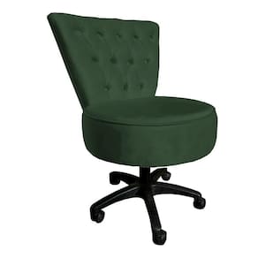 Cadeira Mocho Capitonê Elegância Veludo Base Giratória - Pallazio Verde
