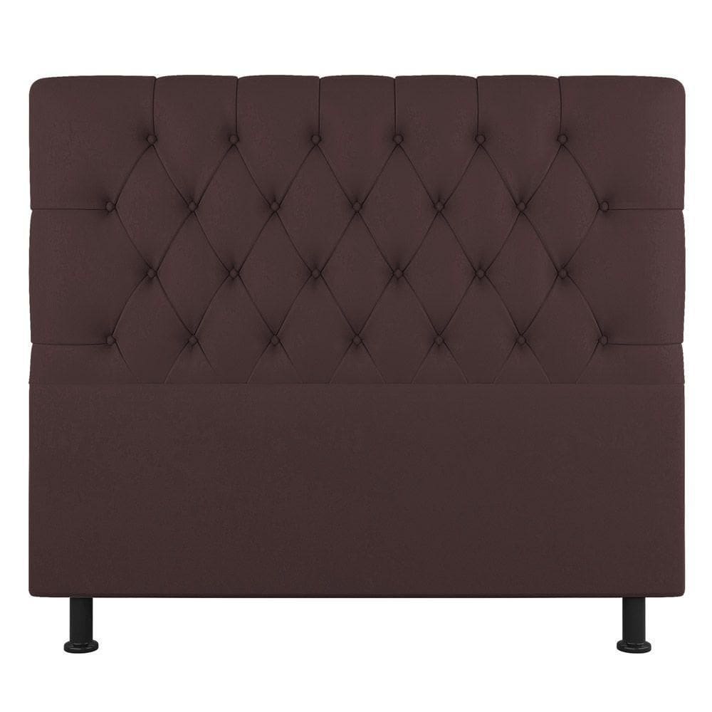 Cabeceira Cama Box Casal King Size Nice 195cm Suede Marrom - Abmaza