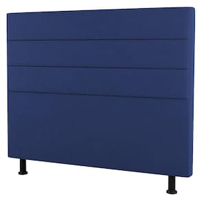 Cabeceira Cama Box Solteiro Malik 90cm Suede Azul - Abmaza