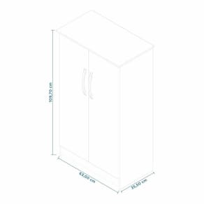 Sapateira Armário Multiuso 63cm 2 Portas Florença Notável Branco