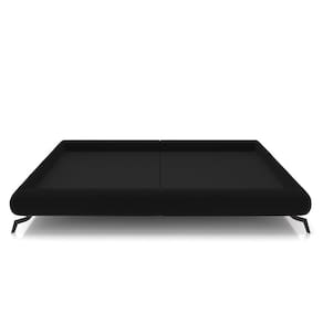 Cama Casal Base Box 138x188cm Pés De Ferro Cold P02 Veludo Preto - Mpozenato