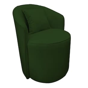 Poltrona Redonda Serena Suede Base Fixa C05 - D`rossi Cor Verde
