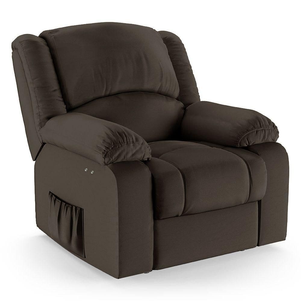 Poltrona Do Papai Reclinável Melim Power Touch Pu Marrom Fh1 - D`rossi