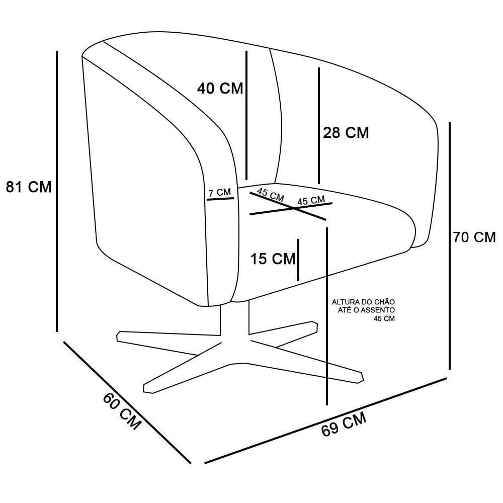 Kit 02 Poltronas Stella Rosê