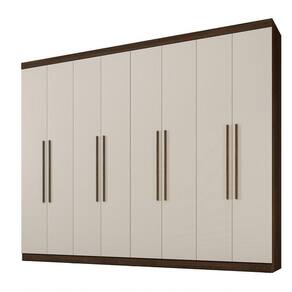 Guarda Roupa 8 Portas New Premium Benetil Imbuia/off White