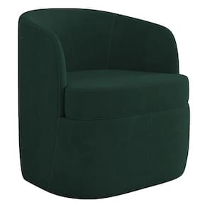 Kit 2 Poltronas Giratória Decorativa Para Sala Dandara K04 Veludo Verde - Mpozenato