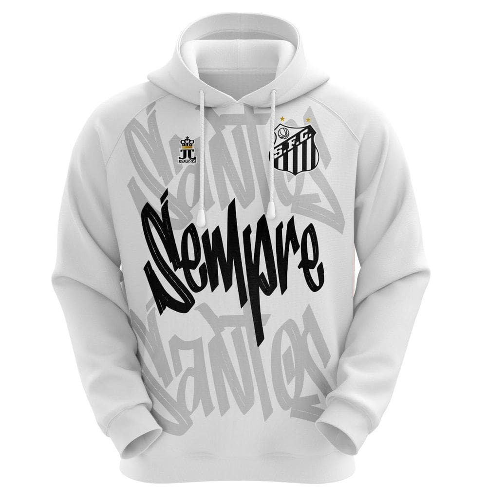 Blusa | Agasalho do Santos Sempre Santos com Capuz e Canguru - Oficial
