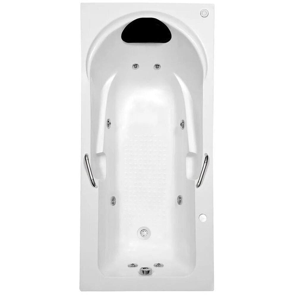 Banheira de Hidromassagem Capri Astra em Gel 150x80x46cm - P1 - com Aquecedor e Cromoterapia Branco