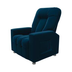 Poltrona Do Papai Reclinável Para Cinema Sora Veludo Fh1 - D`rossi Cor Azul Marinho