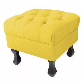 Puff Decorativo Luiz Xv Amarelo - Montanaris Decor