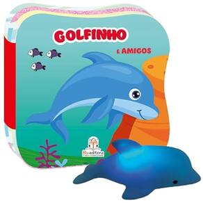 Livro de banho - Conhecendo os animais - Golfinho + bichinho de banho luminoso