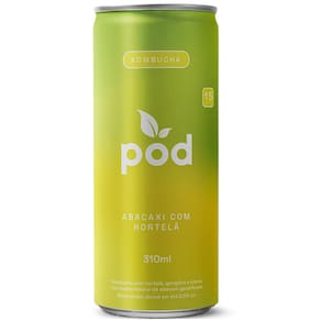 Kombucha Sabor Abacaxi c/ Hortelã Lata 310ml Pod Kombucha