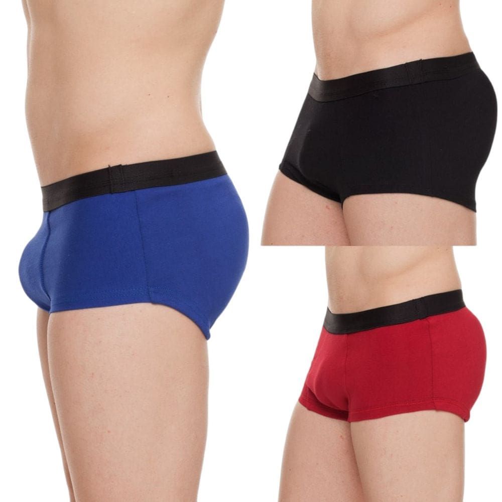 Kit 3 Cuecas Empina Bumbum Enchimento Traseiro Mini Boxer