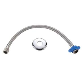 Engate De Aço Inox Flexível Em Malha Trançada De 40cm Pia