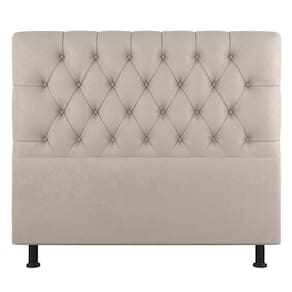 Cabeceira Cama Box Solteiro Nice 90cm Suede Bege - Abmaza