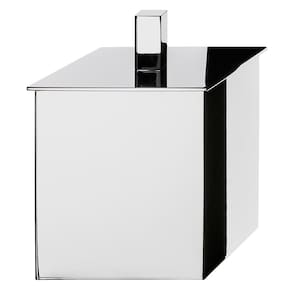 Porta Cotonete Quadrado Rogeart Cromado 8202