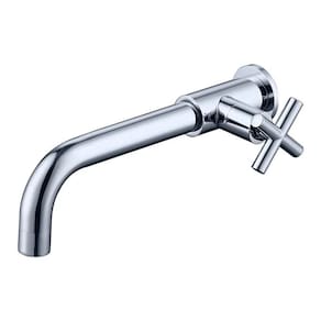 Torneira Lavabo Banheiro Parede Cromada Giratória Luxo 1/4v