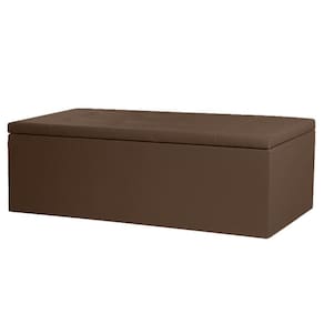 Calçadeira Recamier Baú Solteiro 0,90m Berlim Corano Marrom