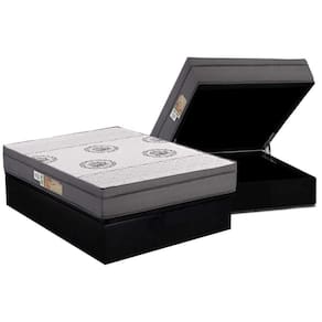 Cama Box Baú Casal: Colchão Anatômico Polar D28 / EP Orthopremium Hiper Resistence + Base CRC Suede Black(138x188)