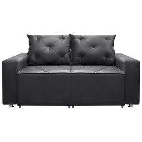Sofá 2 Lugares Retrátil E Reclinável Bariloche 1.60cm C/ Molas - Suede Chumbo