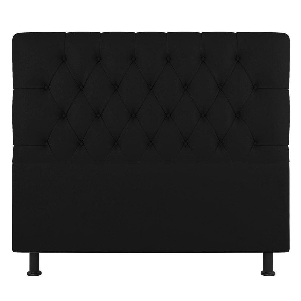 Cabeceira Cama Box Casal King Size Nice 195cm Linho Preto - Abmaza