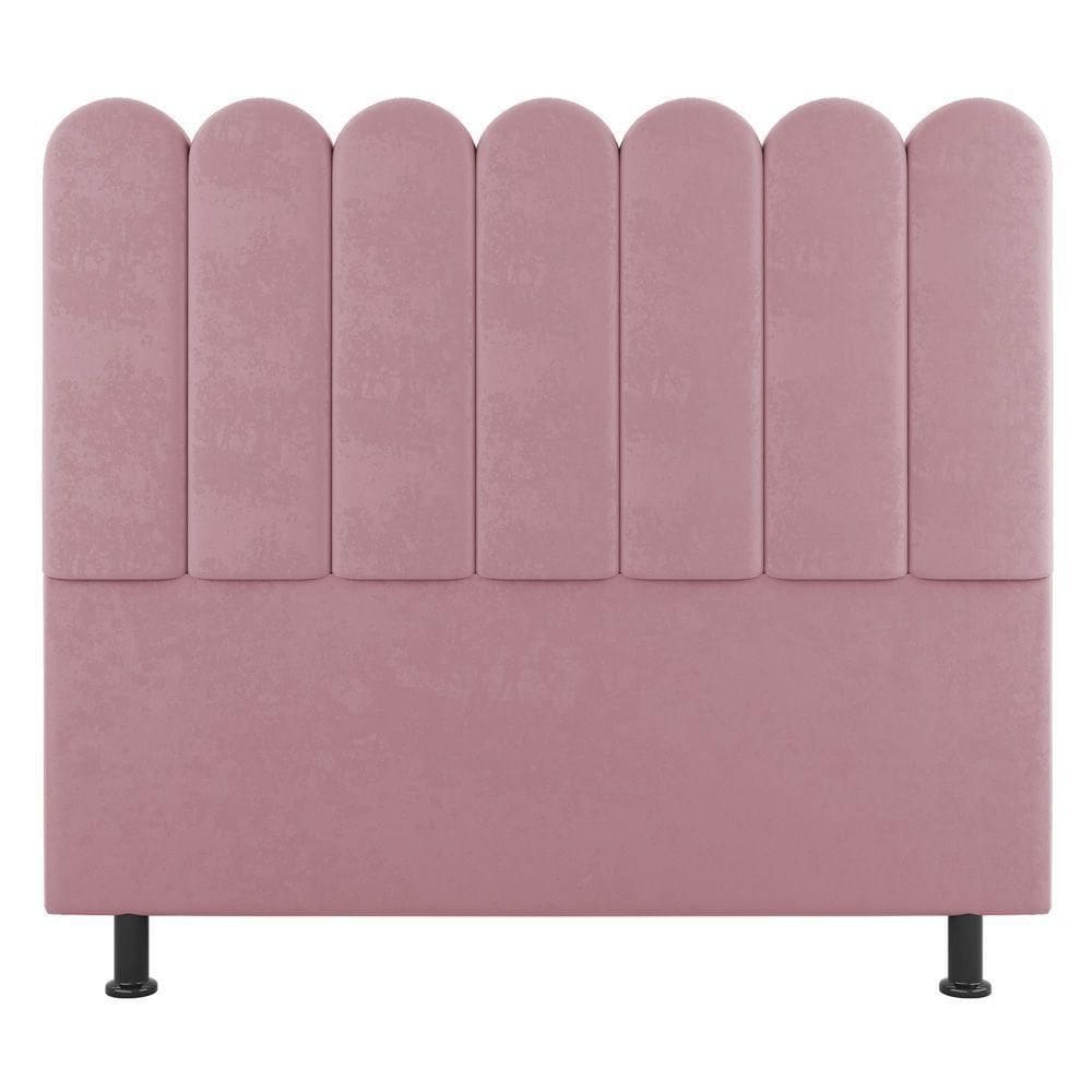 Cabeceira Cama Box Solteiro Lana 100cm Suede Rosê - Abmaza