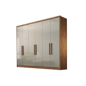 Guarda Roupa Casal 6 Portas e 8 Gavetas Rizon/Linea Cumaru/Fendi - Novo Horizonte