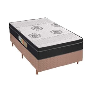 Cama Box Solteiro: Colchão Ortopédico Polar D28/EP Anatômico Orthoface + Base CRC Rústico Clean(88x188)