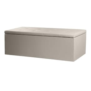 Calçadeira Recamier Baú Queen 1,60m Berlim Corano Bege