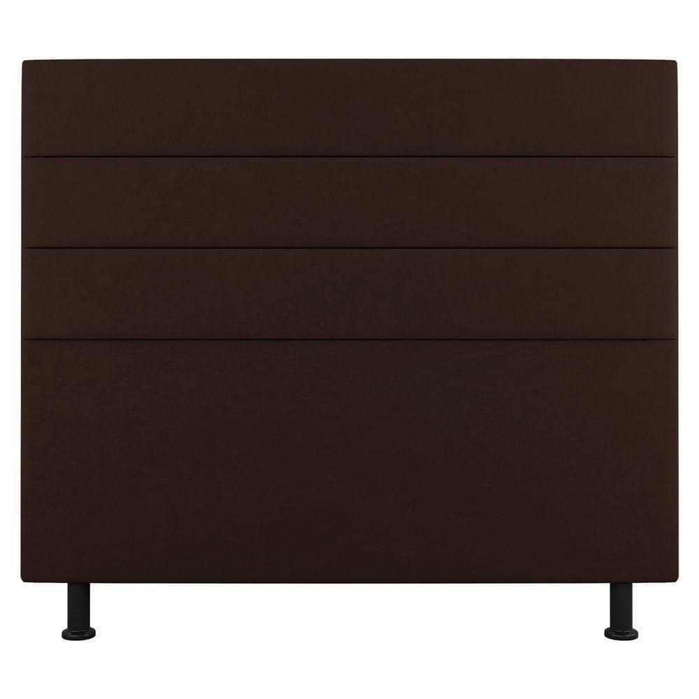 Cabeceira Cama Box Casal Malik 140cm Suede Marrom - Abmaza