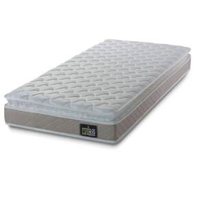 Colchão Solteiro De Espuma D33 0,88x1,88x0,19 Bege/branco