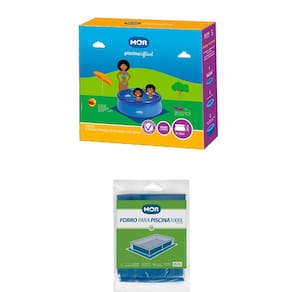 Kit Piscina Inflável 1000L + Forro 1000L Mor