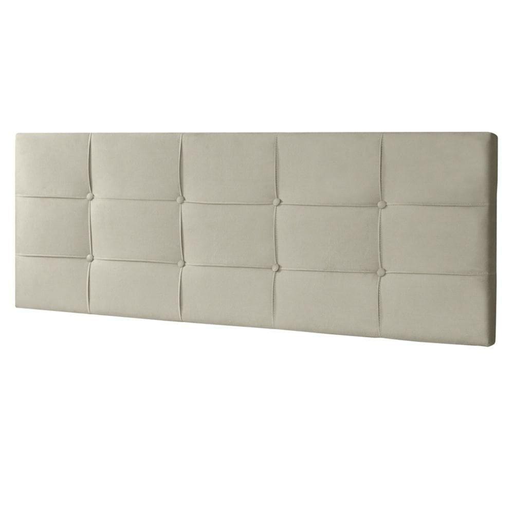 Cabeceira Painel King 1,95m Roma Suede Bege