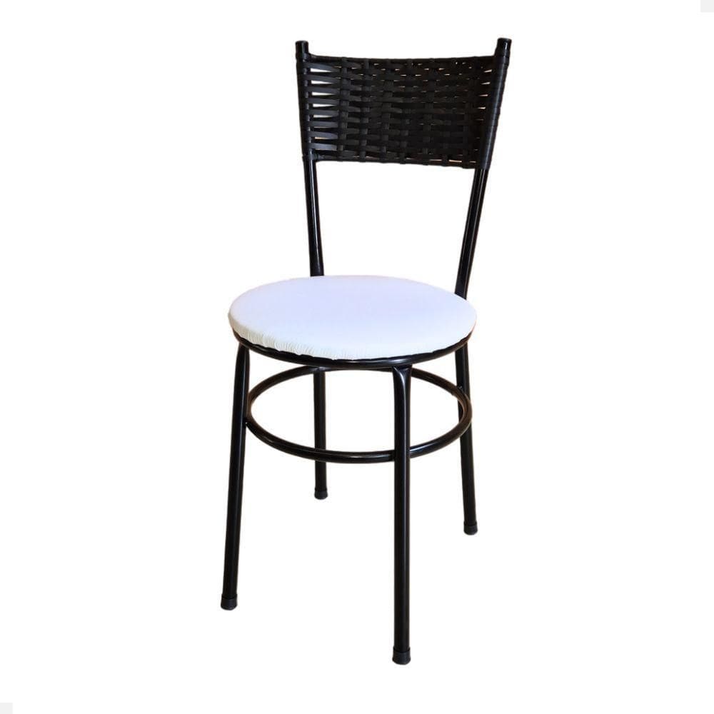 Cadeira Preta Para Mesa Preta Viena Preto Cor:branco