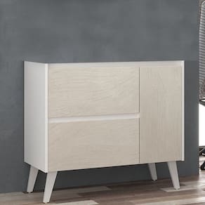 Gabinete de Banheiro 90cm sem Cuba Ref 910 Branco/Arenito