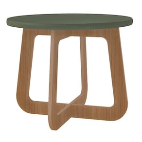 Mesa De Centro Jasmin 100% Mdf Menta / Carvalho