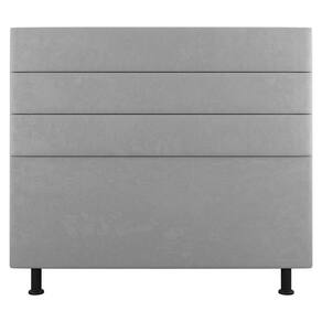 Cabeceira Cama Box Casal Queen Size Malik 160cm Suede Cinza Claro - Abmaza