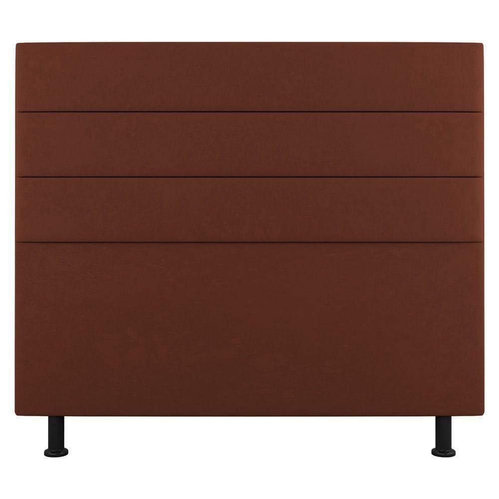 Cabeceira Cama Box Casal King Size Malik 195cm Suede Terracota - Abmaza