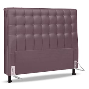 Cabeceira Cama Box Casal Queen Size Ciara 160cm Botonê Com Frame Veludo Rosê